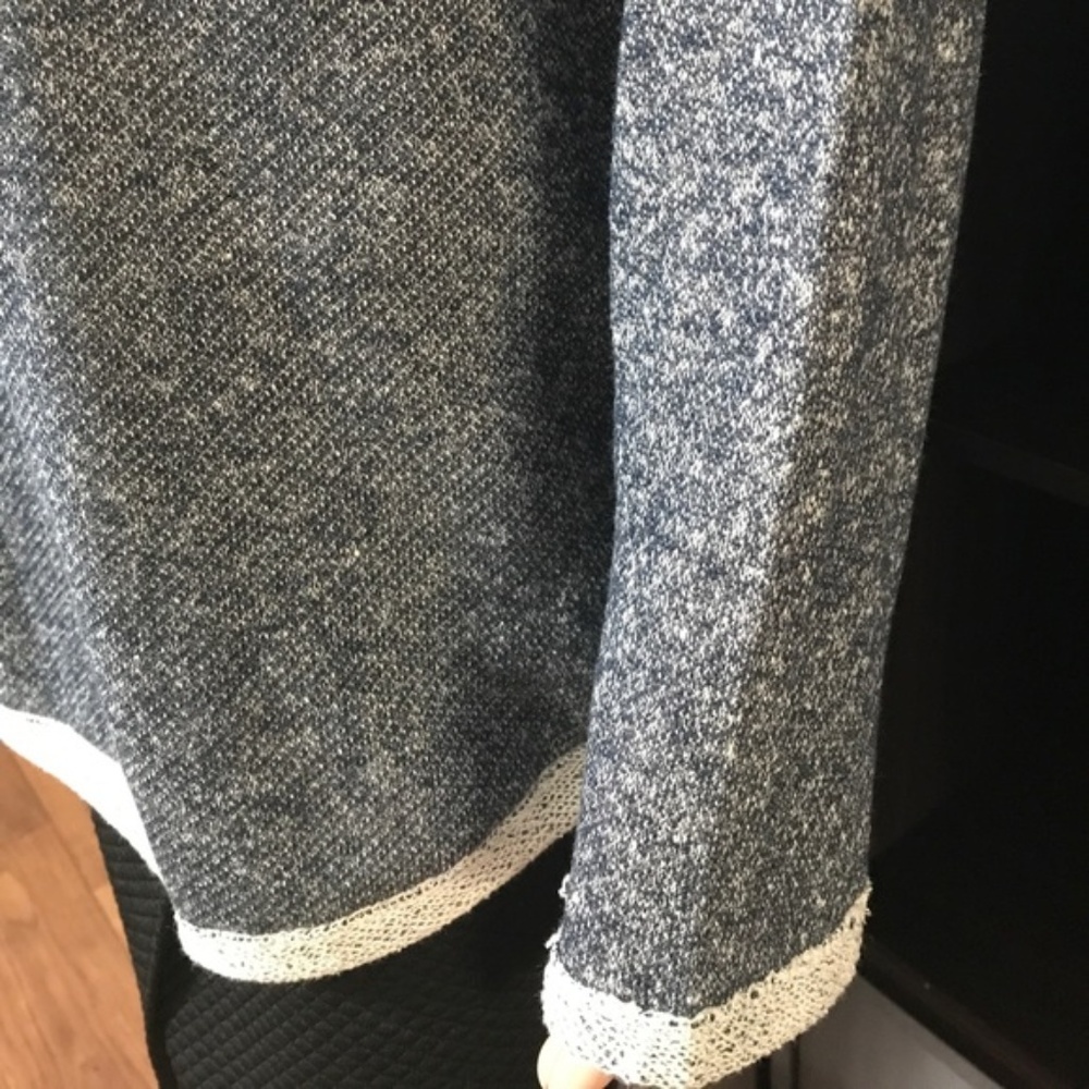 Navy Blue Speckled Choker Sweater - Picture 4 of 8